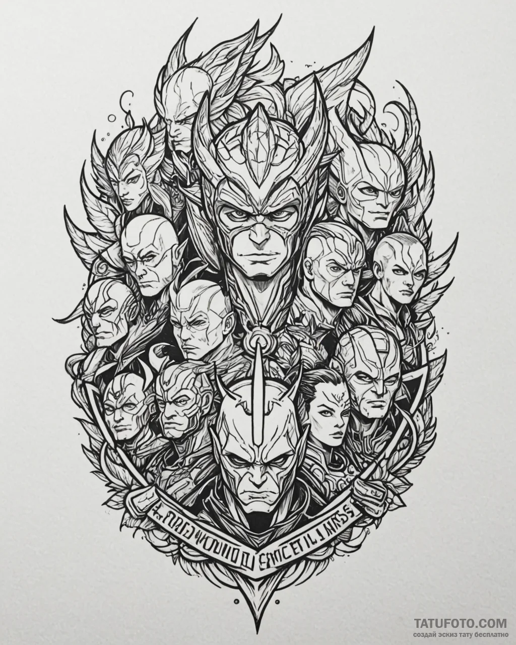Other mcu heroes & villains, tattoo flash she… — эскиз тату (№1752951639_0, 19.07.2025 19:00) — Tatufoto.com
