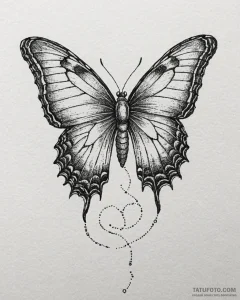Tattoo design a caterpillar transforming into... - эскиз тату (№1752952484_0, 19.07.2025 19:14) — Tatufoto.com