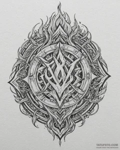 A tattoo sketch of the svarog's square symbol... - эскиз тату (№1752952991_0, 19.07.2025 19:23) — Tatufoto.com
