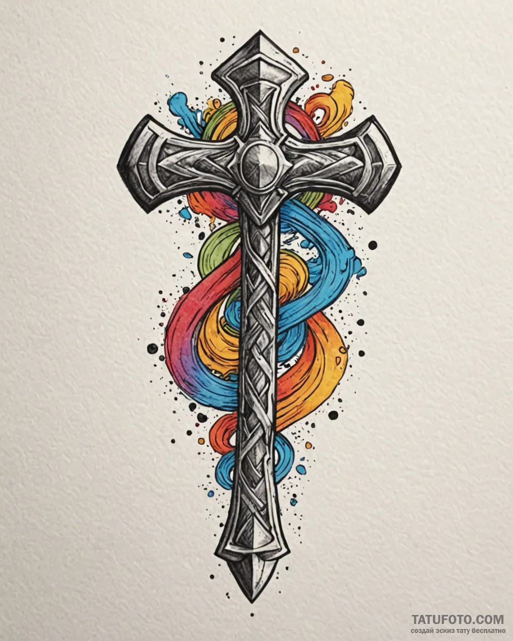 Thor’s hammer, tattoo sketch design, on a cle… — эскиз тату (№1752954342_0, 19.07.2025 19:45) — Tatufoto.com