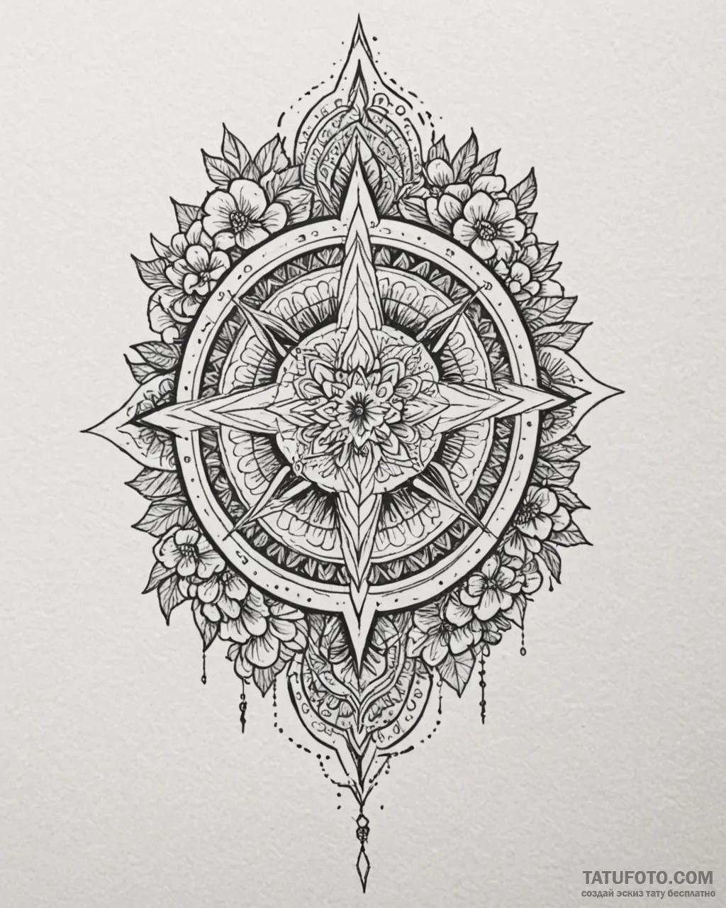 Tattoo design a broken sword piercing the gro... - эскиз тату (№1752955530_0, 19.07.2025 20:05) — Tatufoto.com