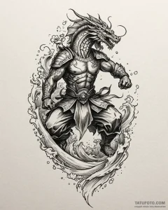 Tattoo design a spartan warrior's silhouette... - эскиз тату (№1752956121_0, 19.07.2025 20:15) — Tatufoto.com