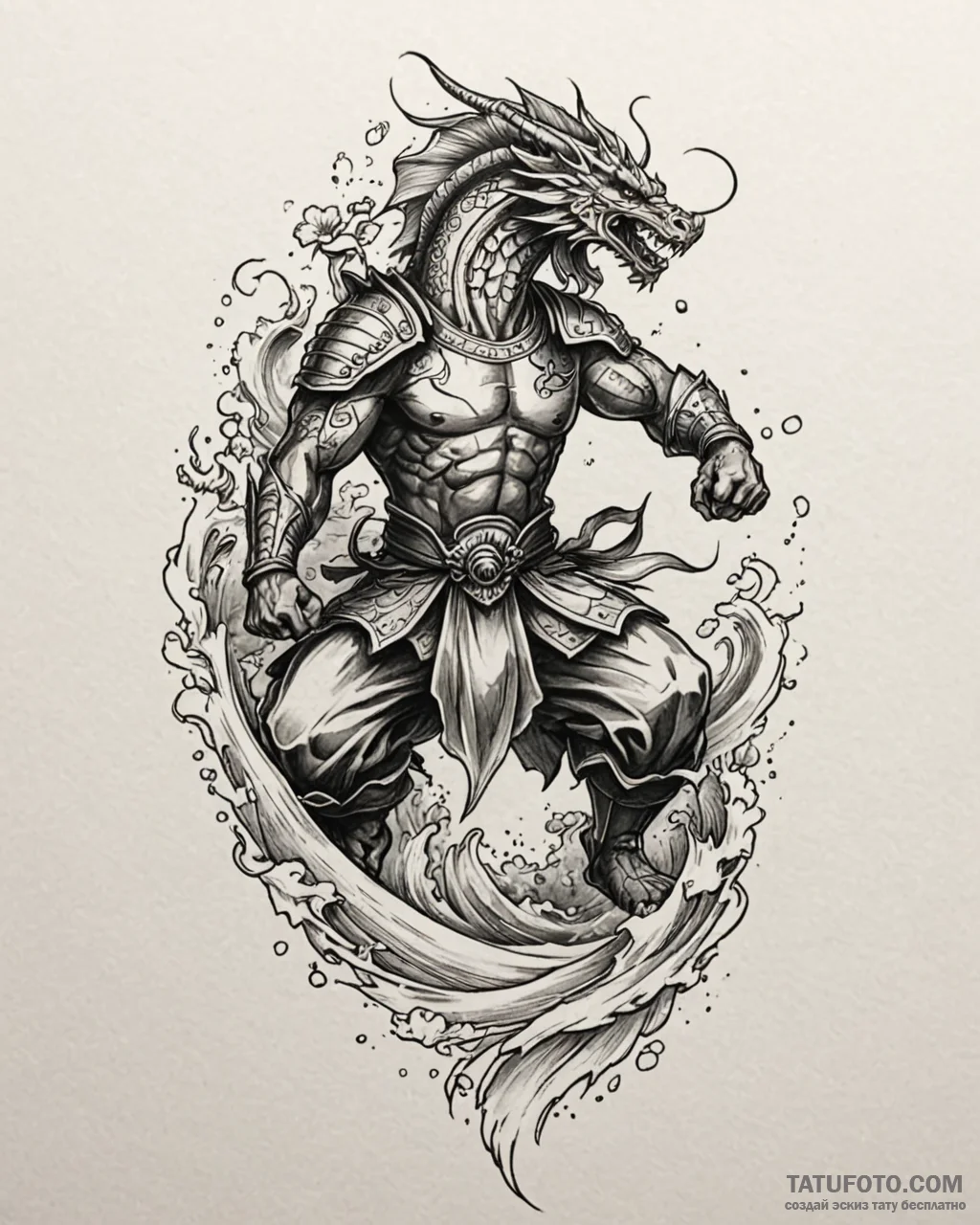 Tattoo design a spartan warrior’s silhouette… — эскиз тату (№1752956121_0, 19.07.2025 20:15) — Tatufoto.com