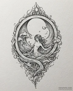 Tattoo sketch aquarius's water symbol subtly... - эскиз тату (№1752956375_0, 19.07.2025 20:19) — Tatufoto.com