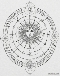 Tattoo design a geometric representation of t... - эскиз тату (№1752956459_0, 19.07.2025 20:20) — Tatufoto.com