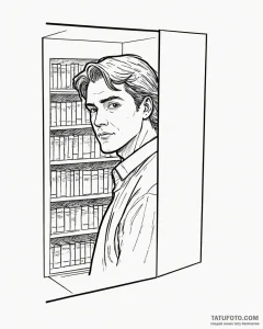 A graphic novel portrait of the main characte... - эскиз тату (№1752956545_0, 19.07.2025 20:22) — Tatufoto.com