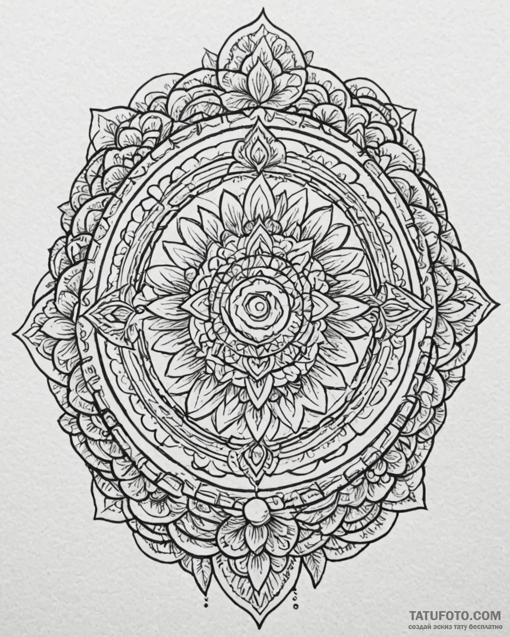 Tattoo sketch: a svarozhich surrounded by pro... - эскиз тату (№1752956716_0, 19.07.2025 20:25) — Tatufoto.com