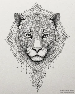 A dotwork tattoo of the intricate patterns on... - эскиз тату (№1752958235_0, 19.07.2025 20:50) — Tatufoto.com