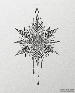 Tattoo design a single, delicate snowflake me... - эскиз тату (№1752958991_0, 19.07.2025 21:03) — Tatufoto.com