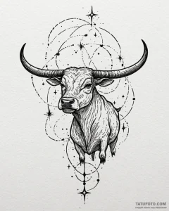 Tattoo design a taurus constellation integrat... - эскиз тату (№1752959497_0, 19.07.2025 21:11) — Tatufoto.com