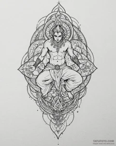 A neo-traditional tattoo of a djinn emerging... - эскиз тату (№1752959920_0, 19.07.2025 21:18) — Tatufoto.com