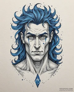 A neo-traditional portrait of hades from herc... - эскиз тату (№1752960004_0, 19.07.2025 21:20) — Tatufoto.com