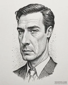 A graphic novel portrait of the duke of hasti... - эскиз тату (№1752960428_0, 19.07.2025 21:27) — Tatufoto.com