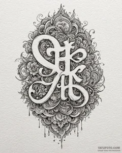 Tattoo design a stylized "afk" text melting i... - эскиз тату (№1752961614_0, 19.07.2025 21:46) — Tatufoto.com
