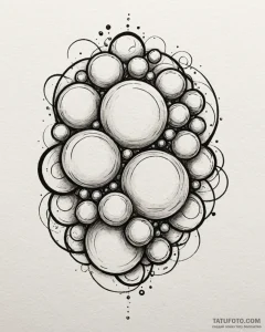 Tattoo sketch an abstract "bubble" effect, so... - эскиз тату (№1752962203_0, 19.07.2025 21:56) — Tatufoto.com