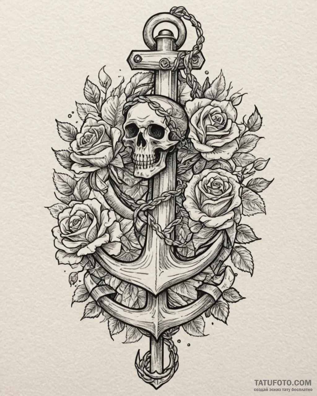 Tattoo design a sturdy anchor, symbolizing st… — эскиз тату (№1752962542_0, 19.07.2025 22:02) — Tatufoto.com