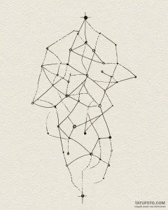 Tattoo sketch a delicate constellation of a s... - эскиз тату (№1752962795_0, 19.07.2025 22:06) — Tatufoto.com