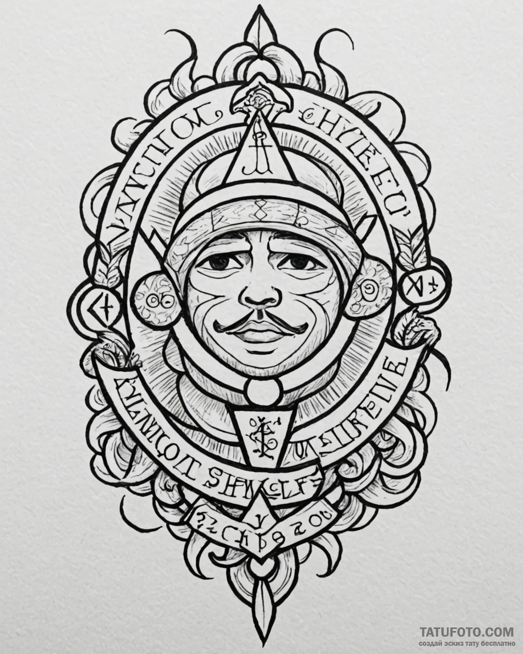 A chicano lettering tattoo of «know thyself»…. — эскиз тату (№1752964316_0, 19.07.2025 22:31) — Tatufoto.com