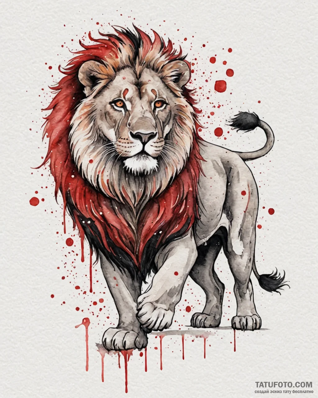 Tattoo sketch a zodiac animal (e.g., a lion)… — эскиз тату (№1752964485_0, 19.07.2025 22:34) — Tatufoto.com