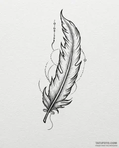 Tattoo design a delicate feather falling gent... - эскиз тату (№1752964654_0, 19.07.2025 22:37) — Tatufoto.com