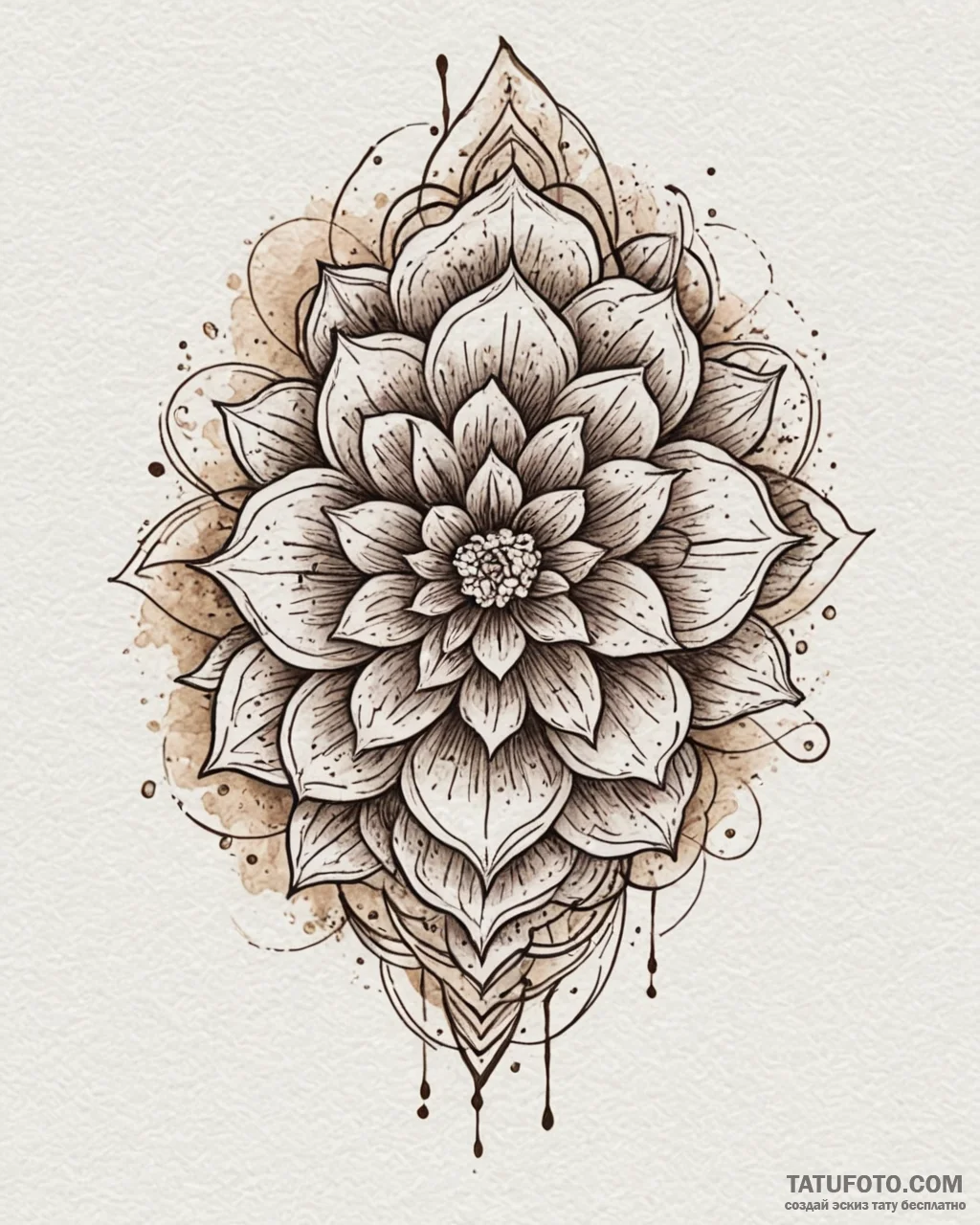 Tattoo sketch a soft focus effect on an abstr... - эскиз тату (№1752964737_0, 19.07.2025 22:38) — Tatufoto.com