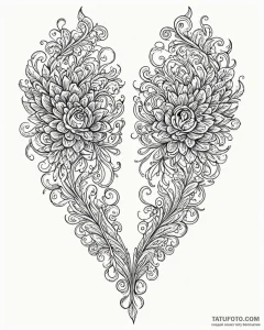 Tattoo design a pair of matching royal insign... - эскиз тату (№1752964906_0, 19.07.2025 22:41) — Tatufoto.com
