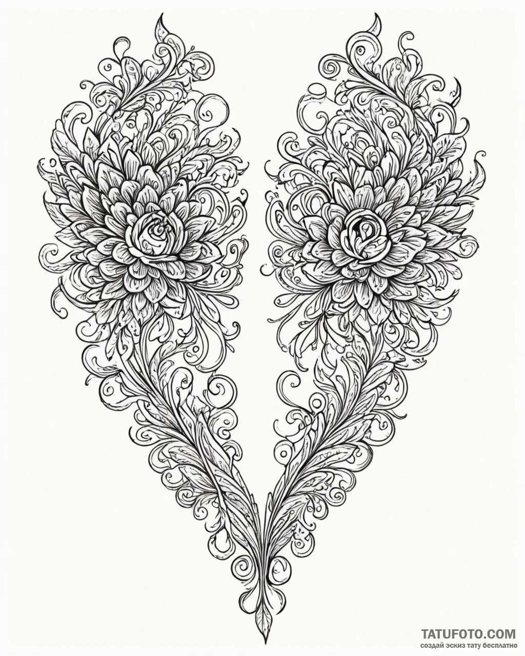 Tattoo design a pair of matching royal insign... - эскиз тату (№1752964906_0, 19.07.2025 22:41) — Tatufoto.com