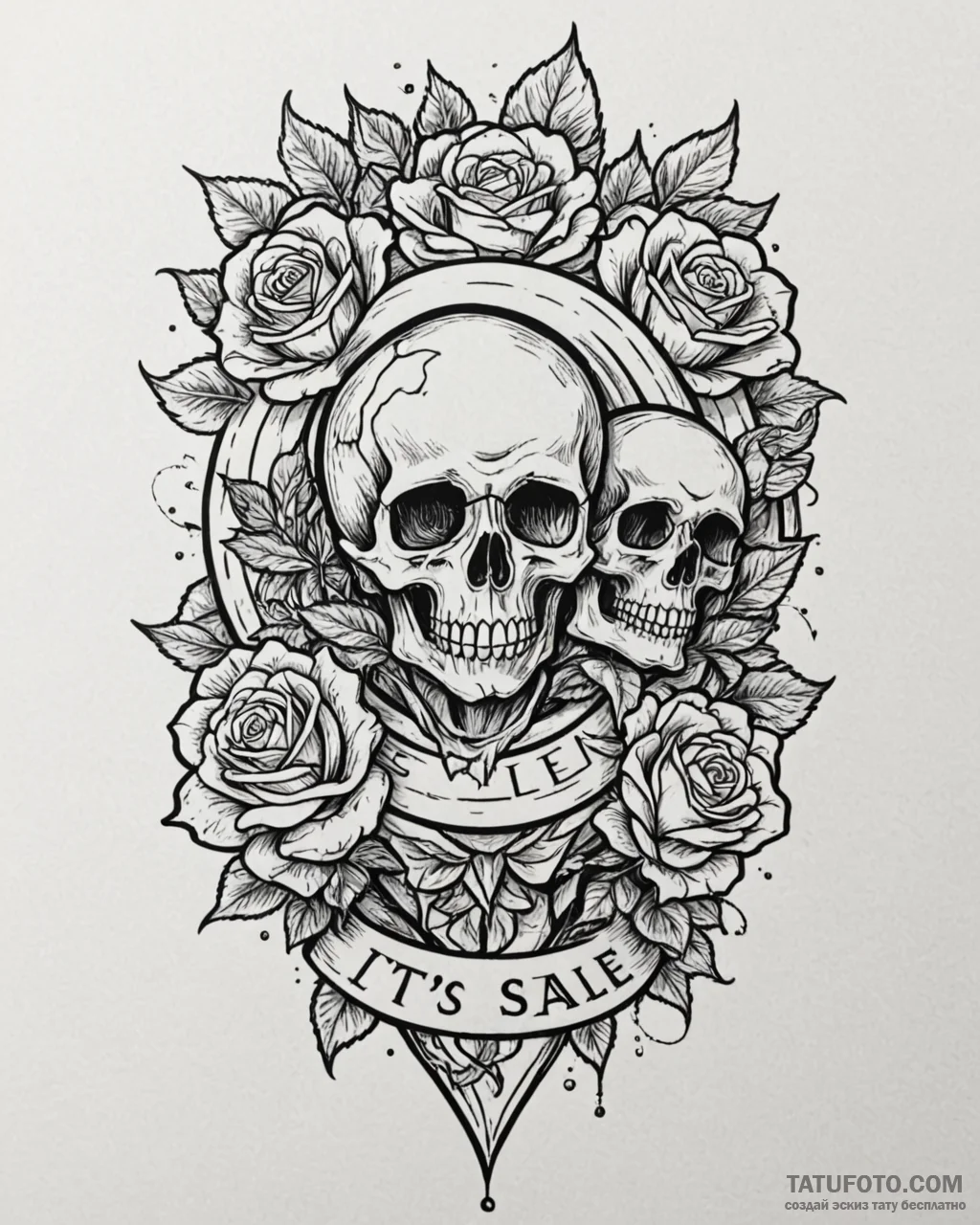 A chicano lettering tattoo of "it's a deal, i... - эскиз тату (№1752965158_0, 19.07.2025 22:45) — Tatufoto.com