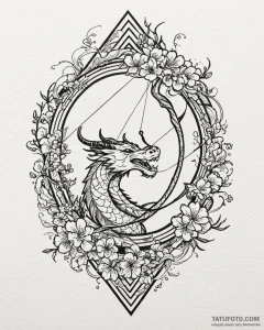 Tattoo sketch a sagittarius archer's silhouet... - эскиз тату (№1752965664_0, 19.07.2025 22:54) — Tatufoto.com
