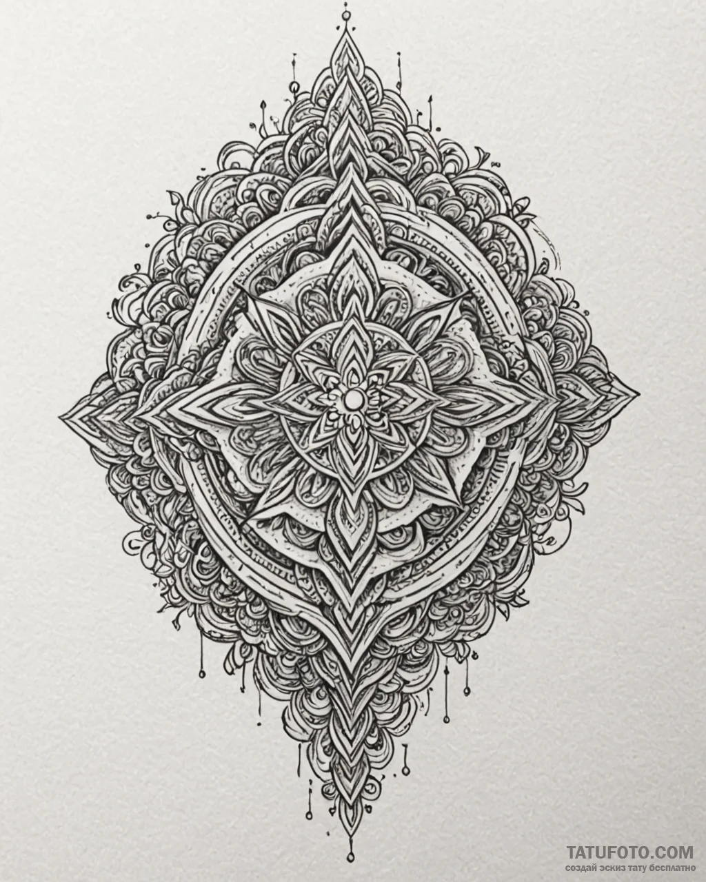 Tattoo sketch a symbol representing a core pe… — эскиз тату (№1752967097_0, 19.07.2025 23:18) — Tatufoto.com