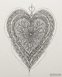 Tattoo sketch two halves of a candy heart wit... - эскиз тату (№1752969881_0, 20.07.2025 00:04) — Tatufoto.com
