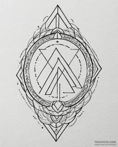 79. tattoo design: a geometric "sila" rune, r... - эскиз тату (№1752971568_0, 20.07.2025 00:32) — Tatufoto.com