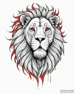 Tattoo sketch a leo lion, rendered with raw,... - эскиз тату (№1752971821_0, 20.07.2025 00:37) — Tatufoto.com