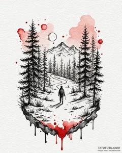 Tattoo sketch a "game over" screen subtly ble... - эскиз тату (№1752972410_0, 20.07.2025 00:46) — Tatufoto.com