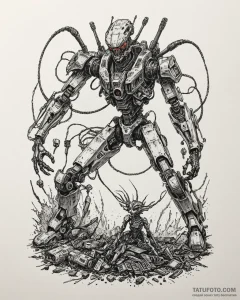 Trash polka sketch of ripley in the power loa... - эскиз тату (№1752973425_0, 20.07.2025 01:03) — Tatufoto.com