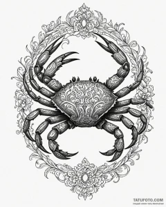 Tattoo design a cancer crab as a watercolor s... - эскиз тату (№1752973509_0, 20.07.2025 01:05) — Tatufoto.com