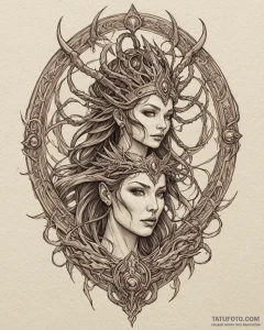 A sketch of sarah kerrigan, the queen of blad... - эскиз тату (№1752973678_0, 20.07.2025 01:07) — Tatufoto.com