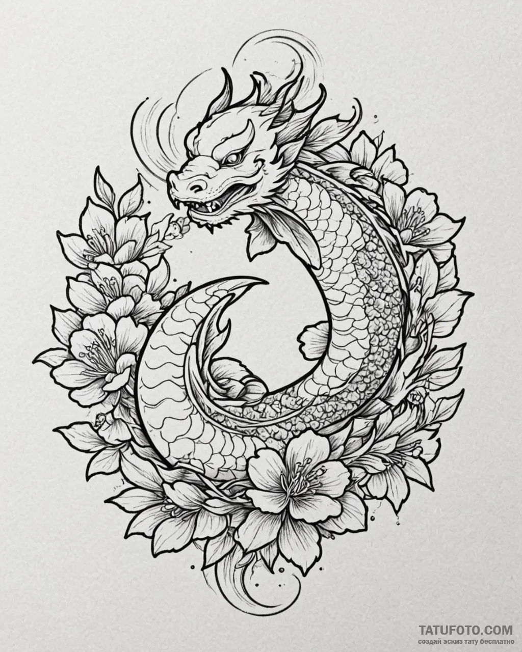 Camellia, tattoo line art, on a clean white p... - эскиз тату (№1752973847_0, 20.07.2025 01:10) — Tatufoto.com