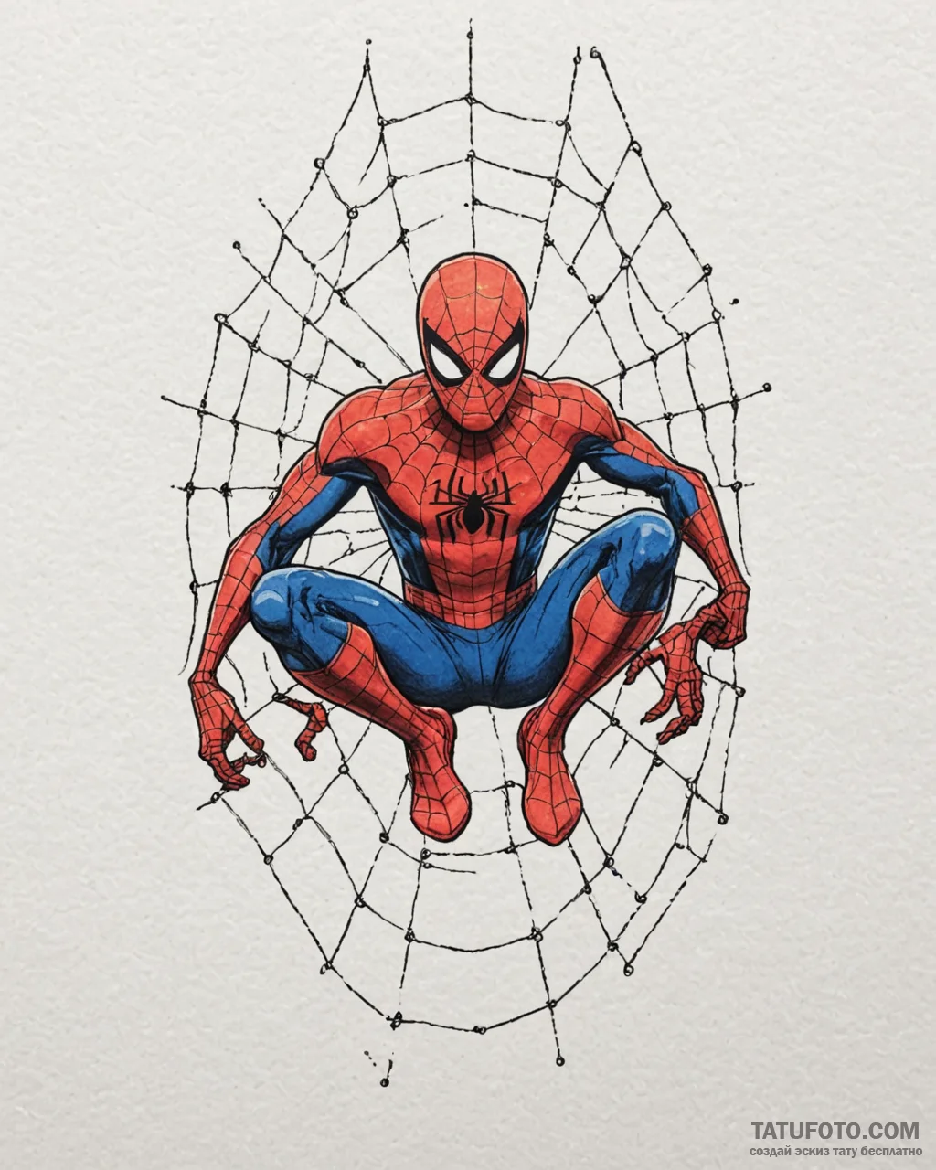 Spider-man (mcu, sony, spider-verse), tattoo... - эскиз тату (№1752974943_0, 20.07.2025 01:29) — Tatufoto.com