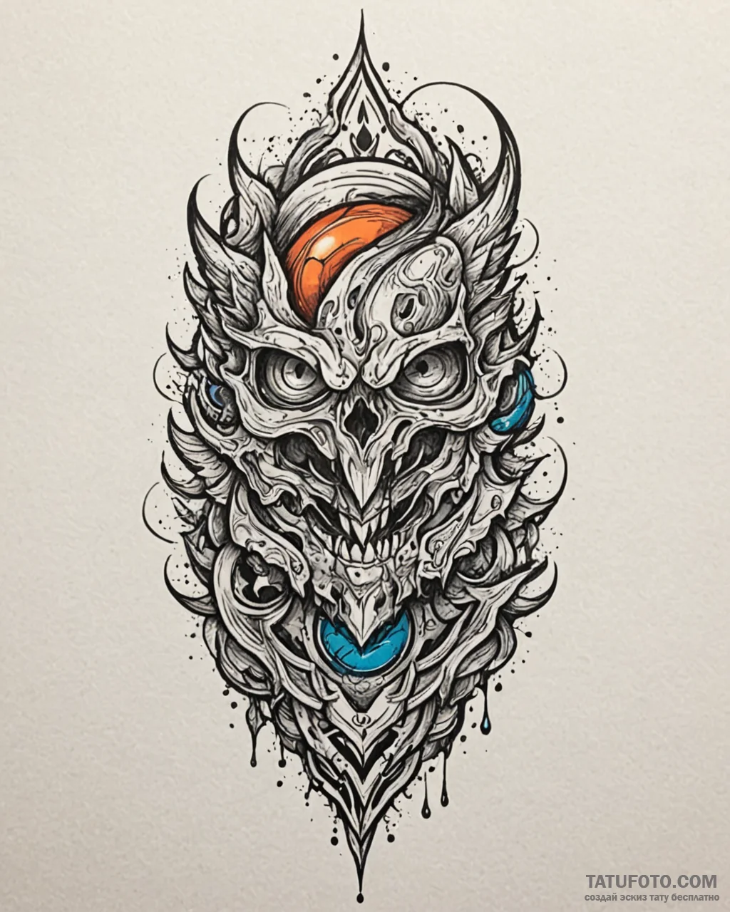 Tattoo sketch a custom pc case with artistic… — эскиз тату (№1752975284_0, 20.07.2025 01:34) — Tatufoto.com