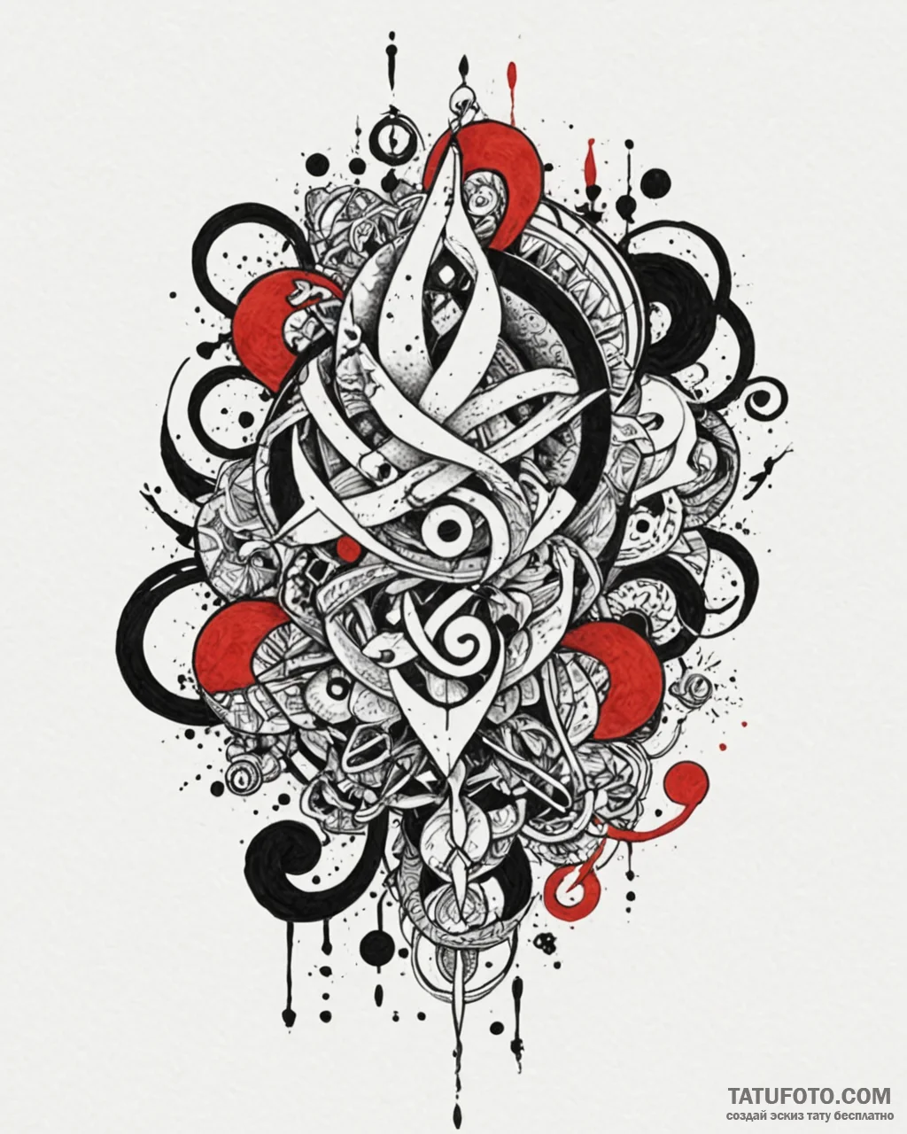 Maya (symbols), tattoo sketch design, trash p... - эскиз тату (№1752976765_0, 20.07.2025 01:59) — Tatufoto.com