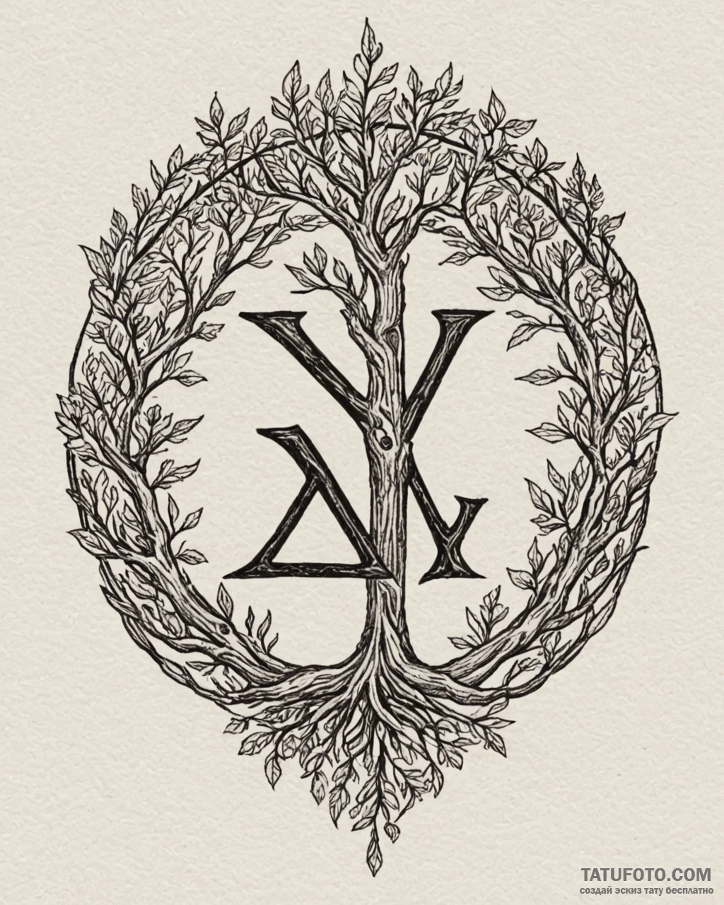 69. tattoo design: a "alatyr" rune appearing... - эскиз тату (№1752977221_0, 20.07.2025 02:07) — Tatufoto.com
