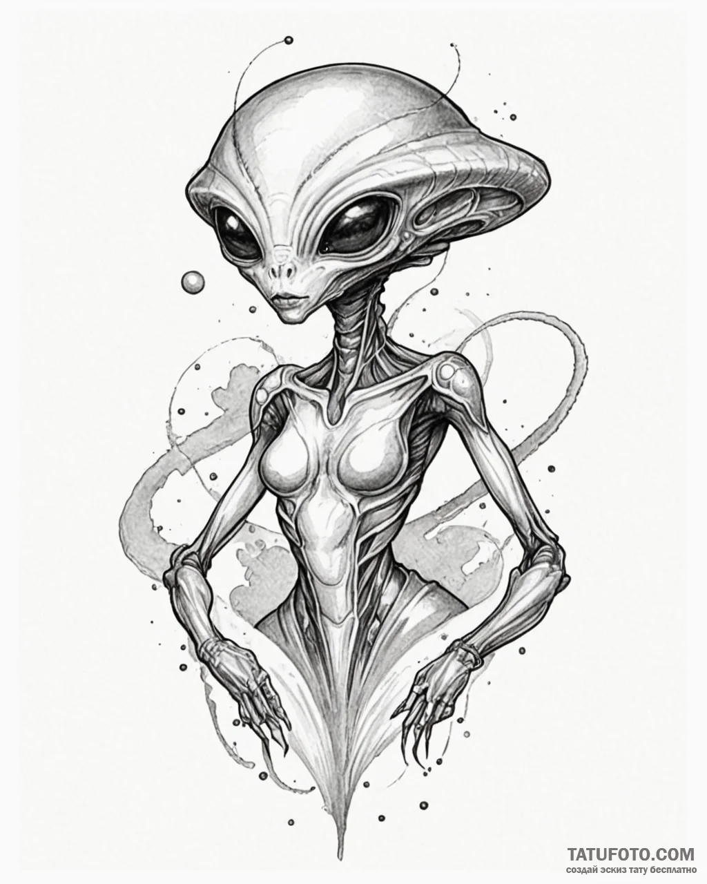 A watercolor sketch of diva plavalaguna, beau... - эскиз тату (№1752979073_0, 20.07.2025 02:37) — Tatufoto.com