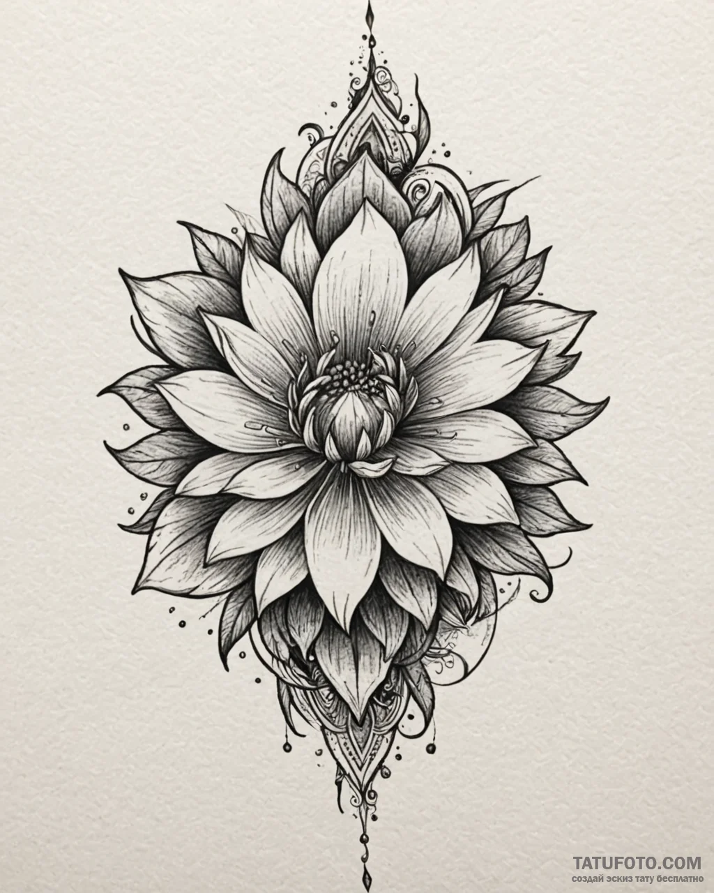 Tattoo design a delicate light breaking throu... - эскиз тату (№1752981433_0, 20.07.2025 03:17) — Tatufoto.com