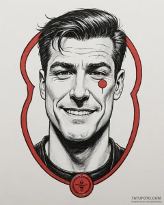 A neo-traditional portrait of the comedian fr... - эскиз тату (№1752982195_0, 20.07.2025 03:29) — Tatufoto.com