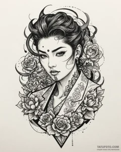 Yakuza (symbolism), tattoo sketch design, bla... - эскиз тату (№1752982279_0, 20.07.2025 03:31) — Tatufoto.com