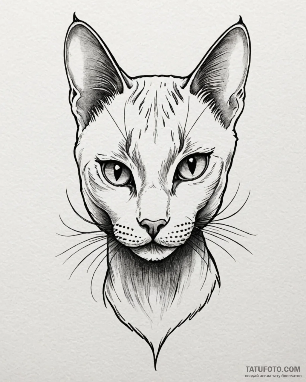 Egyptian cat, artistic tattoo sketch, black a… — эскиз тату (№1752982364_0, 20.07.2025 03:32) — Tatufoto.com