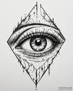 Tattoo design a gamer's eye with a pixelated... - эскиз тату (№1752982954_0, 20.07.2025 03:42) — Tatufoto.com
