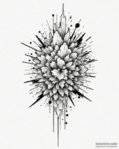 Tattoo design a pixelated explosion that tran... - эскиз тату (№1752983038_0, 20.07.2025 03:43) — Tatufoto.com