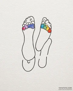 Tattoo design a pair of matching slippers or... - эскиз тату (№1752983206_0, 20.07.2025 03:46) — Tatufoto.com